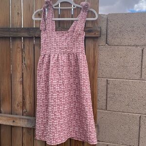 Tie strap floral mini dress